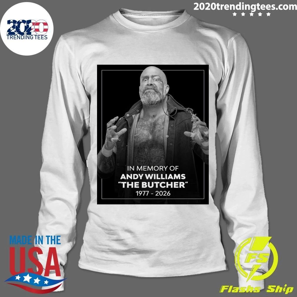 AEW pays tribute to The Butcher Andy Williams 1977-2026 RIP Shirt
