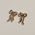 Gold Vintage Bow Studs