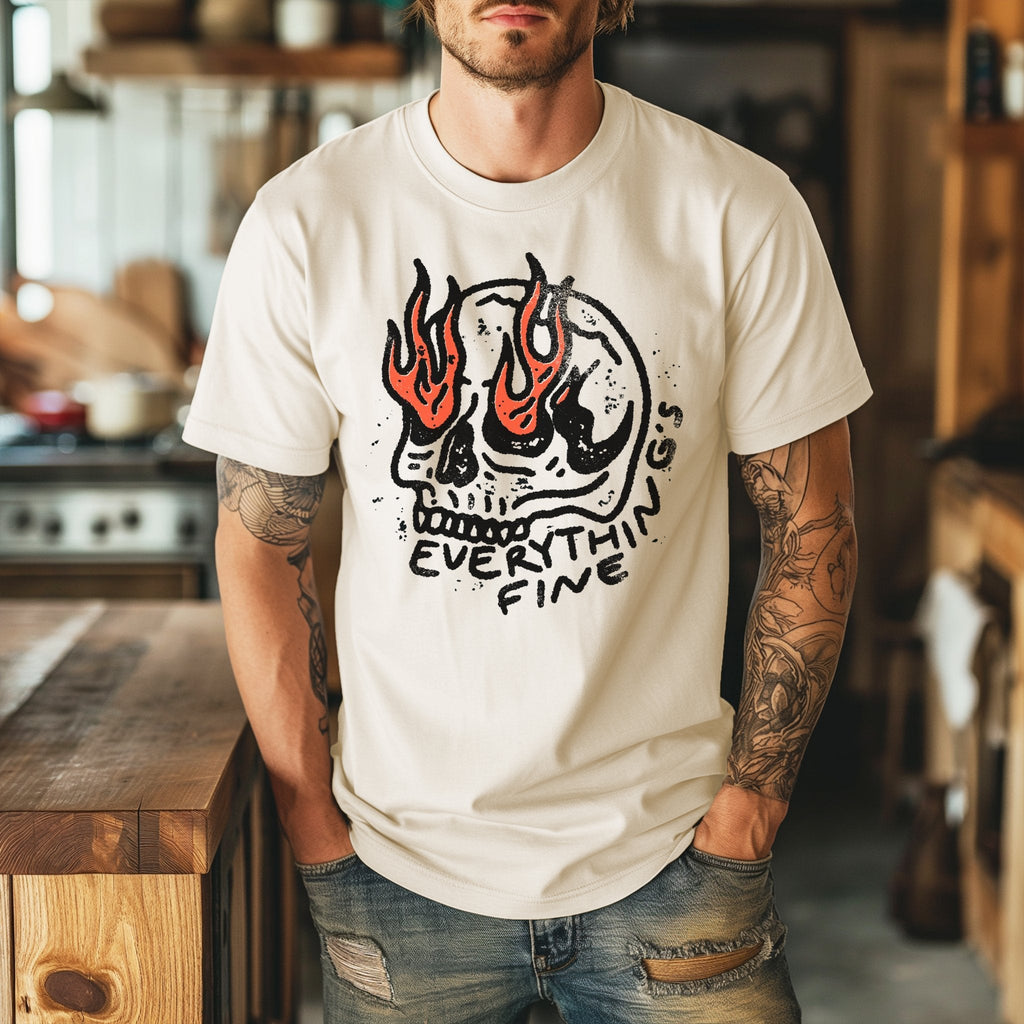 Vintage Everything's Fine Funny Retro Graphic