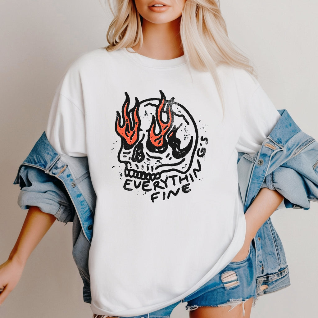Vintage Everything's Fine Funny Retro Graphic