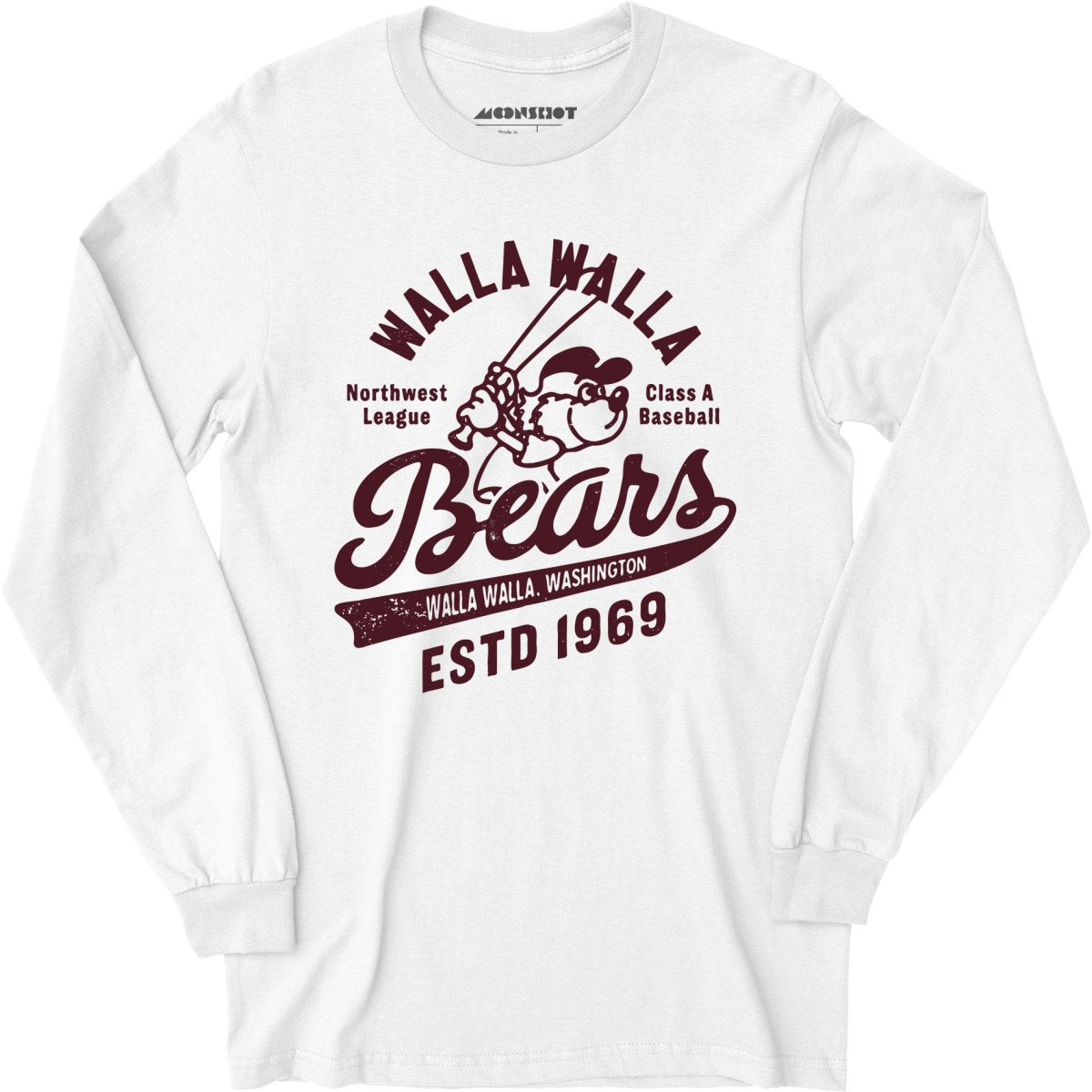 Walla Walla Bears - Washington - Vintage Defunct Baseball Teams - Long Sleeve