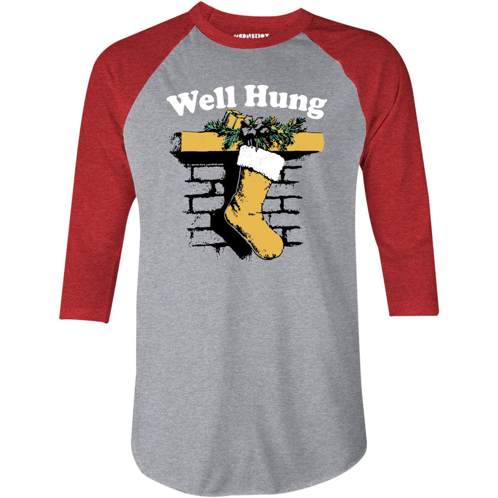 Well Hung Christmas - 3/4 Sleeve Raglan