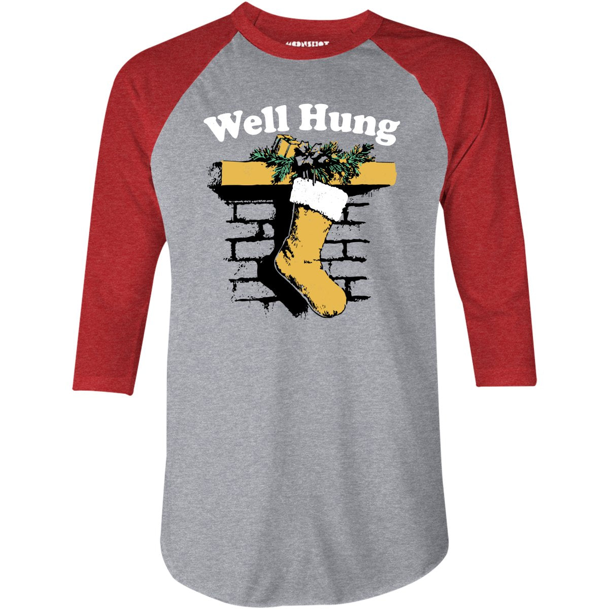 Well Hung Christmas - 3/4 Sleeve Raglan