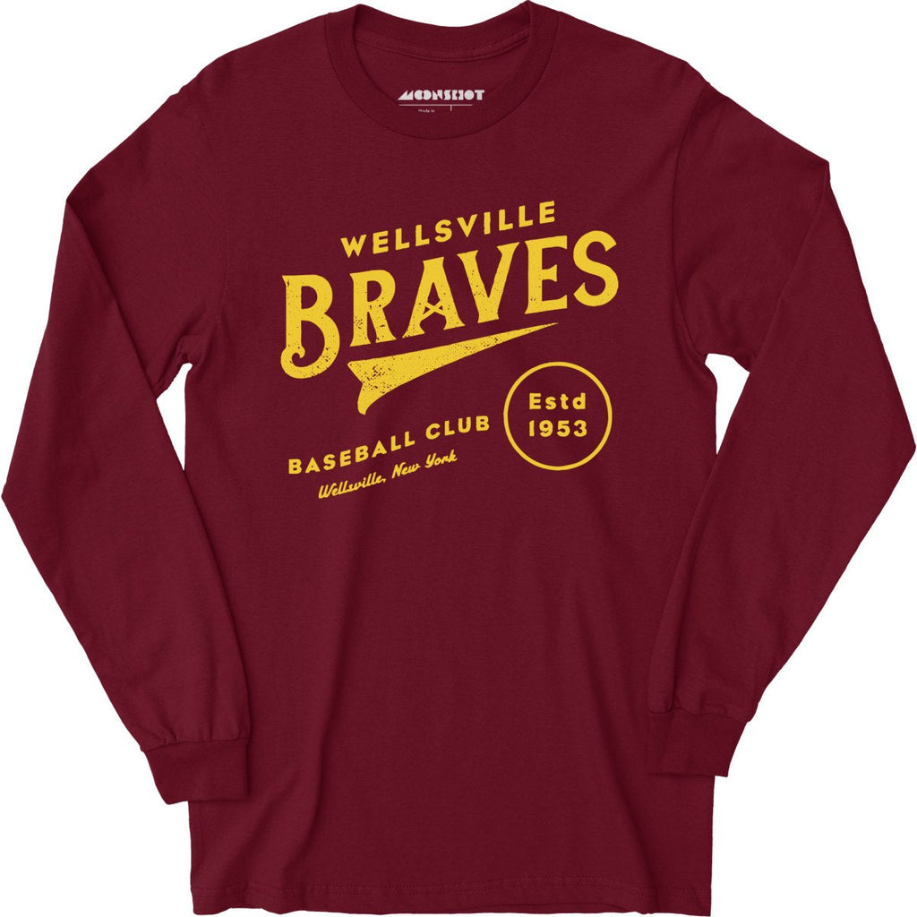 Wellsville Braves - New York - Vintage Defunct Baseball Teams - Long Sleeve