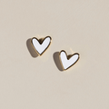 White Sweetheart Studs