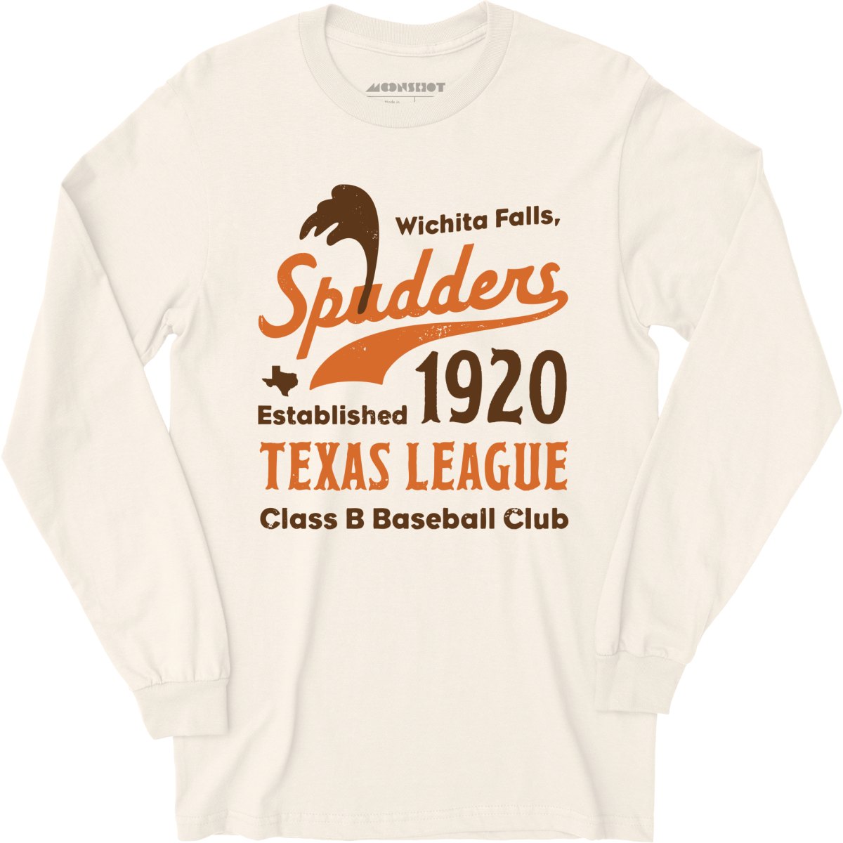 Wichita Falls Spudders - Texas - Vintage Defunct Baseball Teams - Long Sleeve
