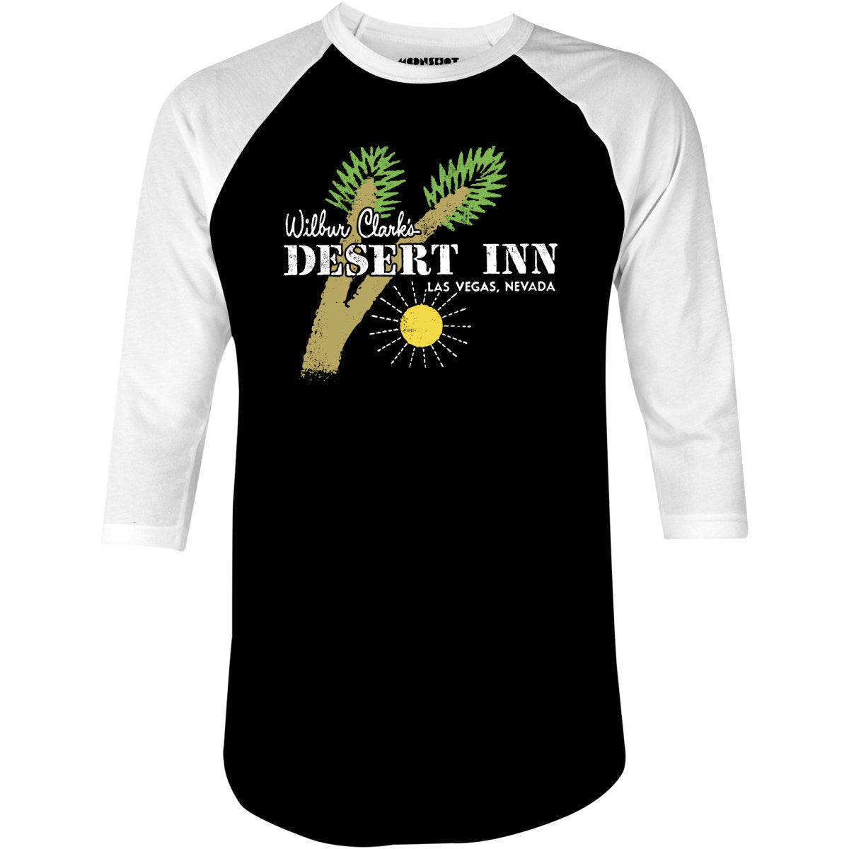 Wilbur Clark's Desert Inn - Vintage Las Vegas - 3/4 Sleeve Raglan