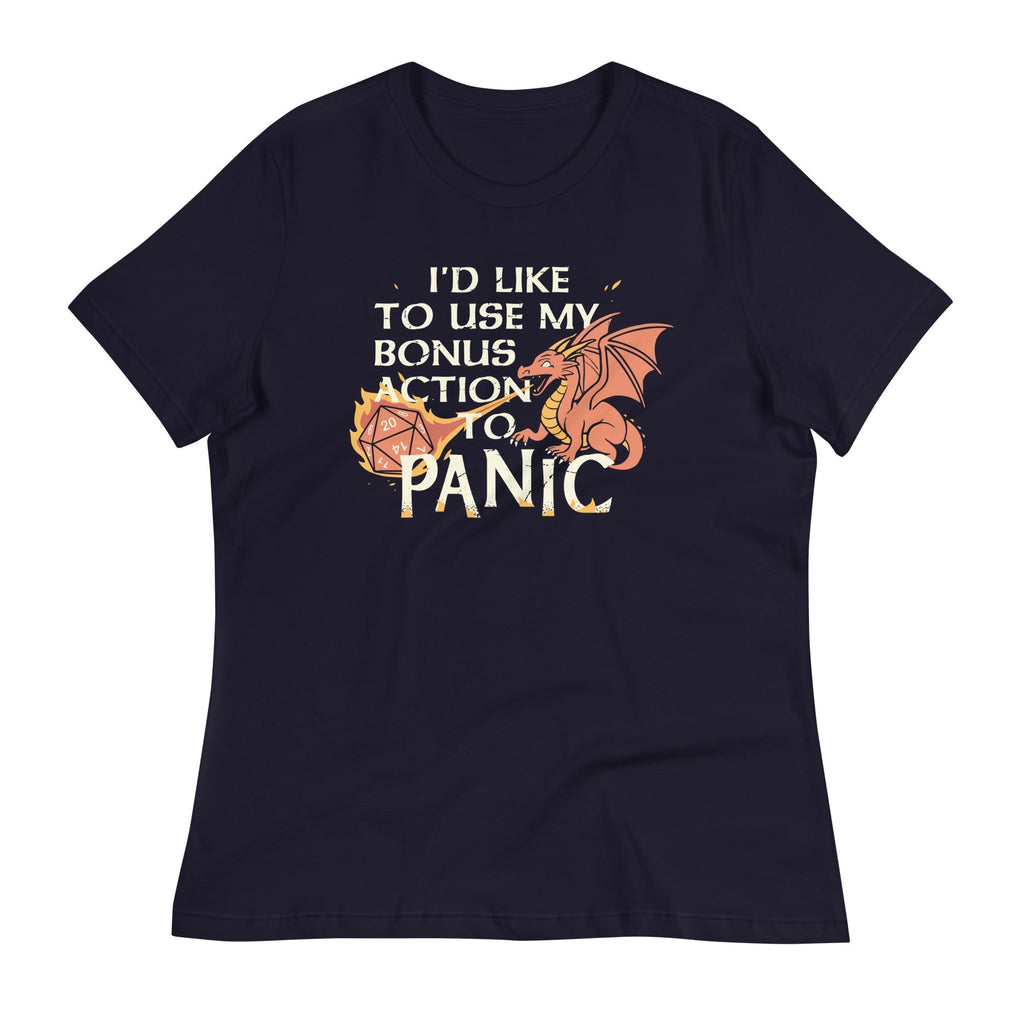 I'd Like To Use My Bonus Action To Panic Women's Signature Tee