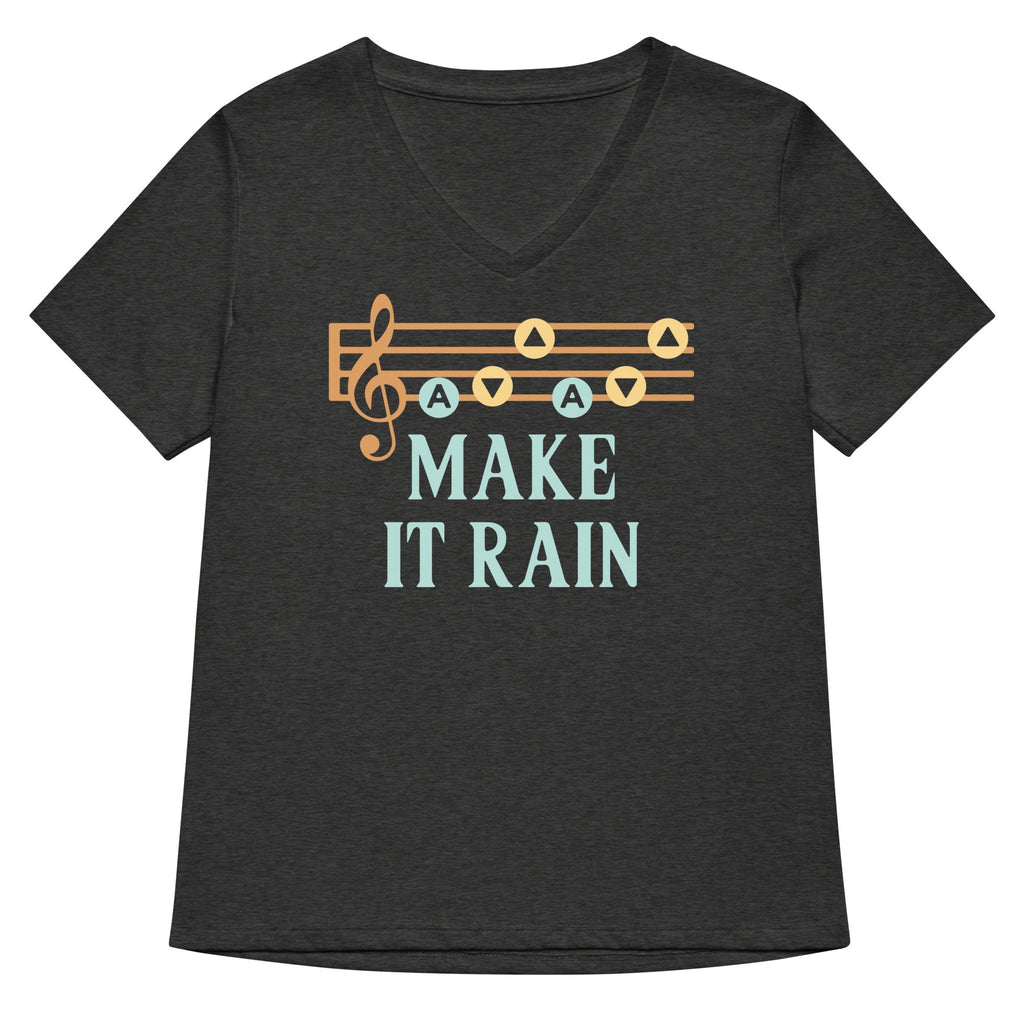Make It Rain Women's V-Neck Tee