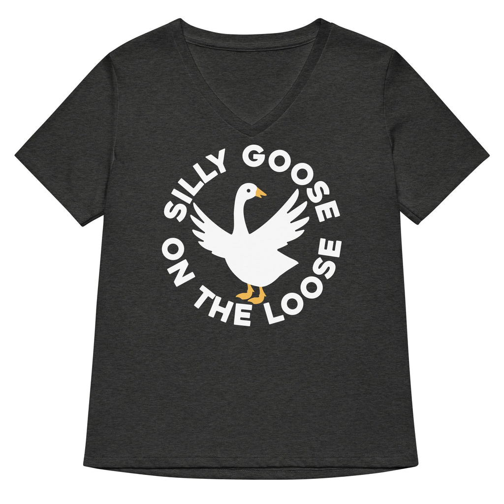 Silly Goose On The Loose Women's V-Neck Tee