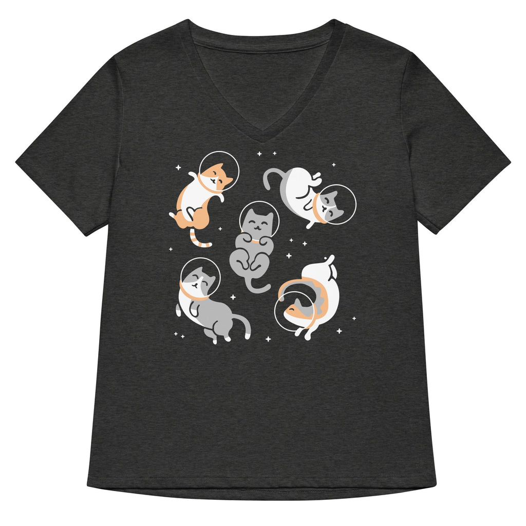 Cats In Space Women's V-Neck Tee