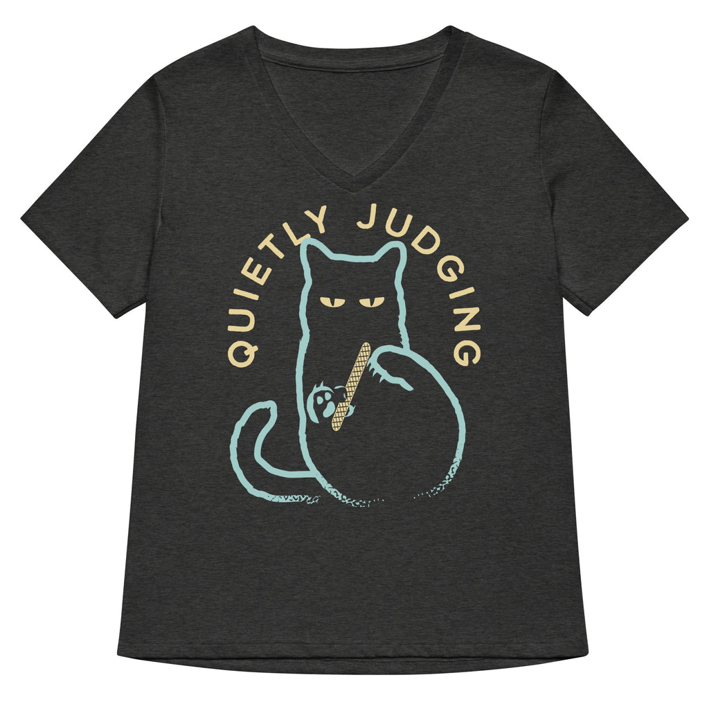 Quietly Judging Women's V-Neck Tee