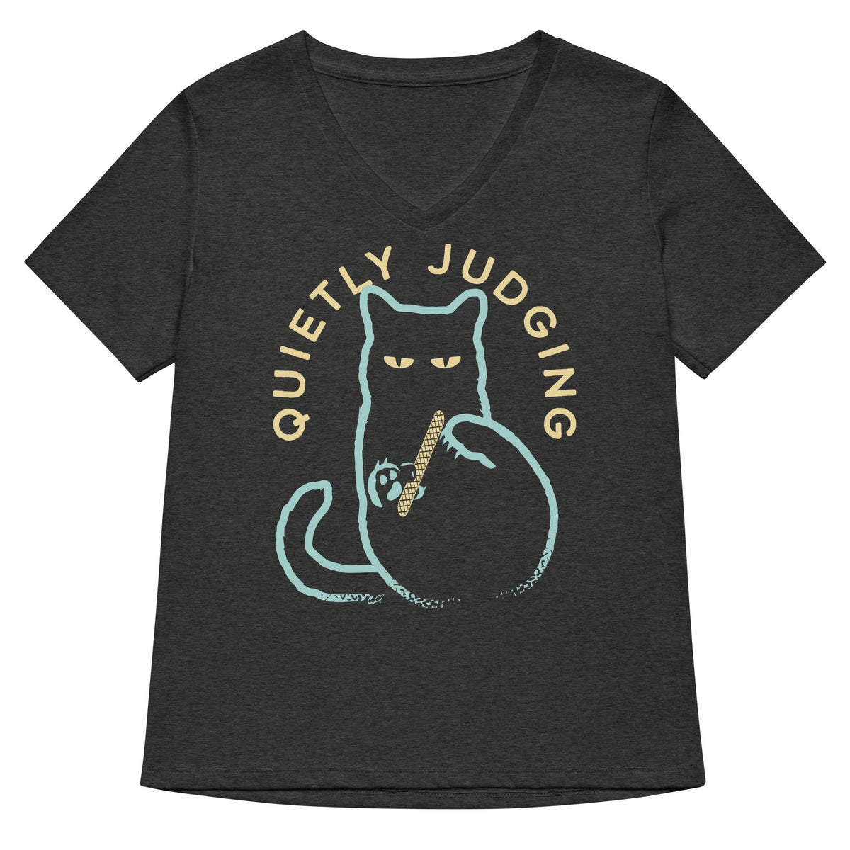 Quietly Judging Women's V-Neck Tee