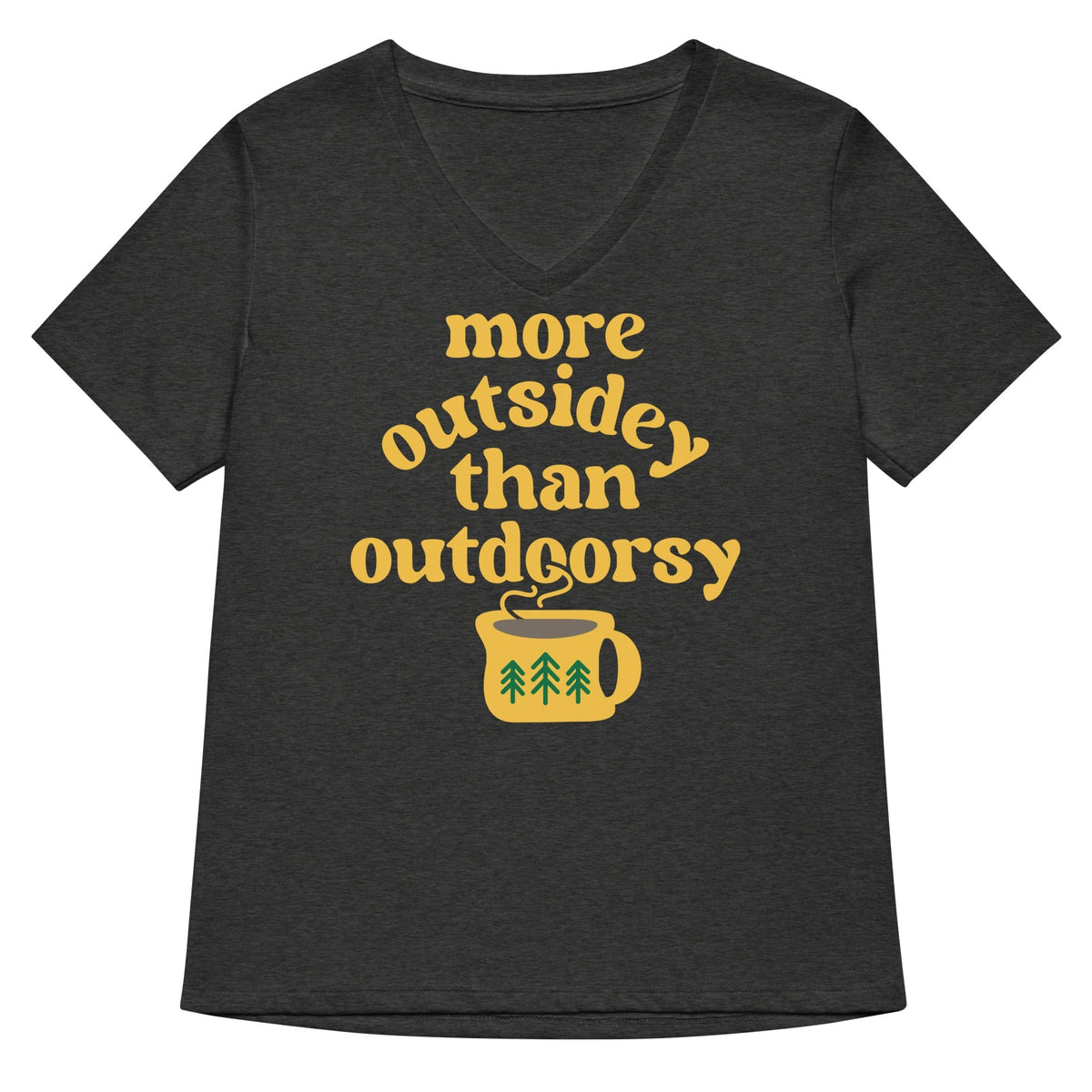More Outsidey Than Outdoorsy Women's V-Neck Tee