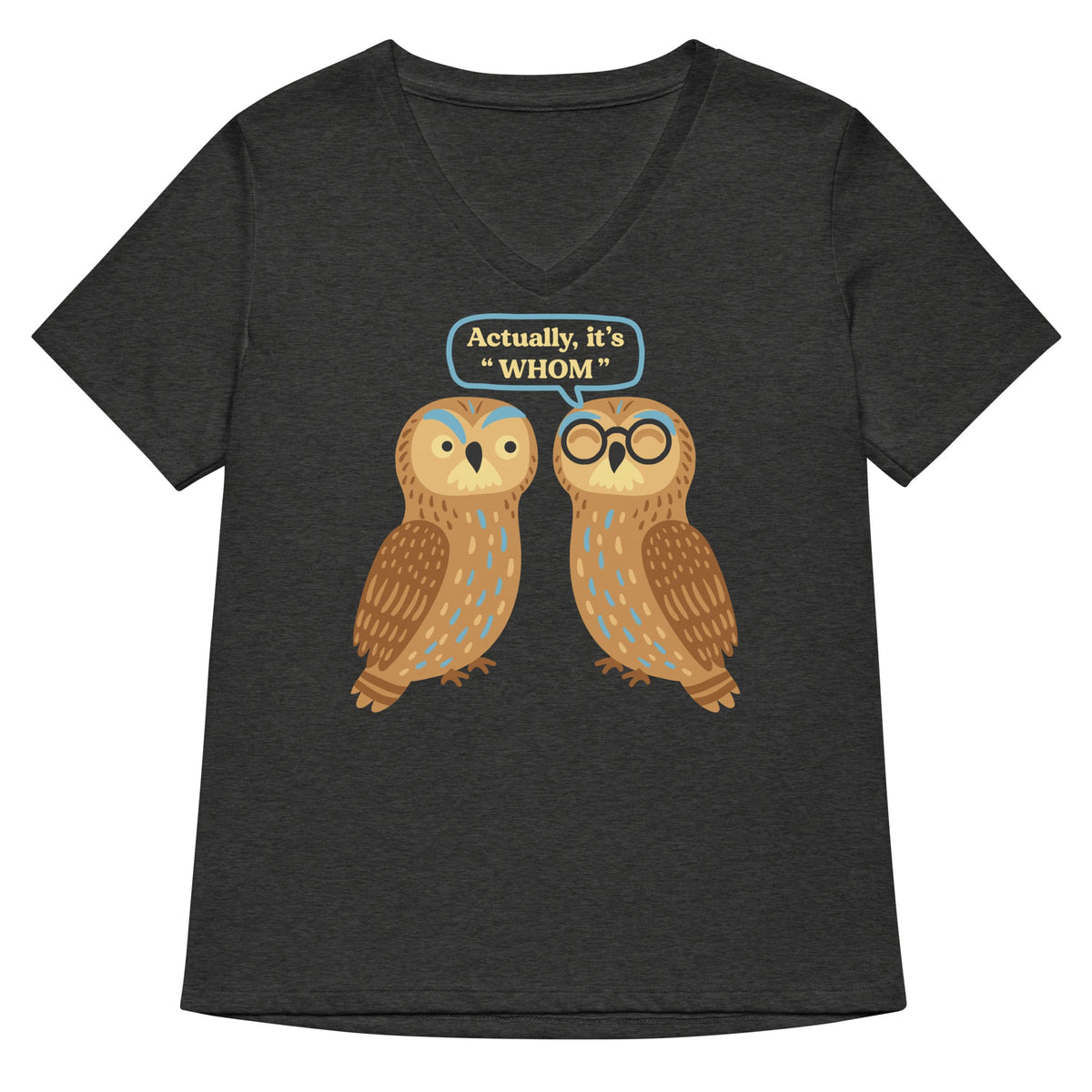 Actually, It's Whom Women's V-Neck Tee