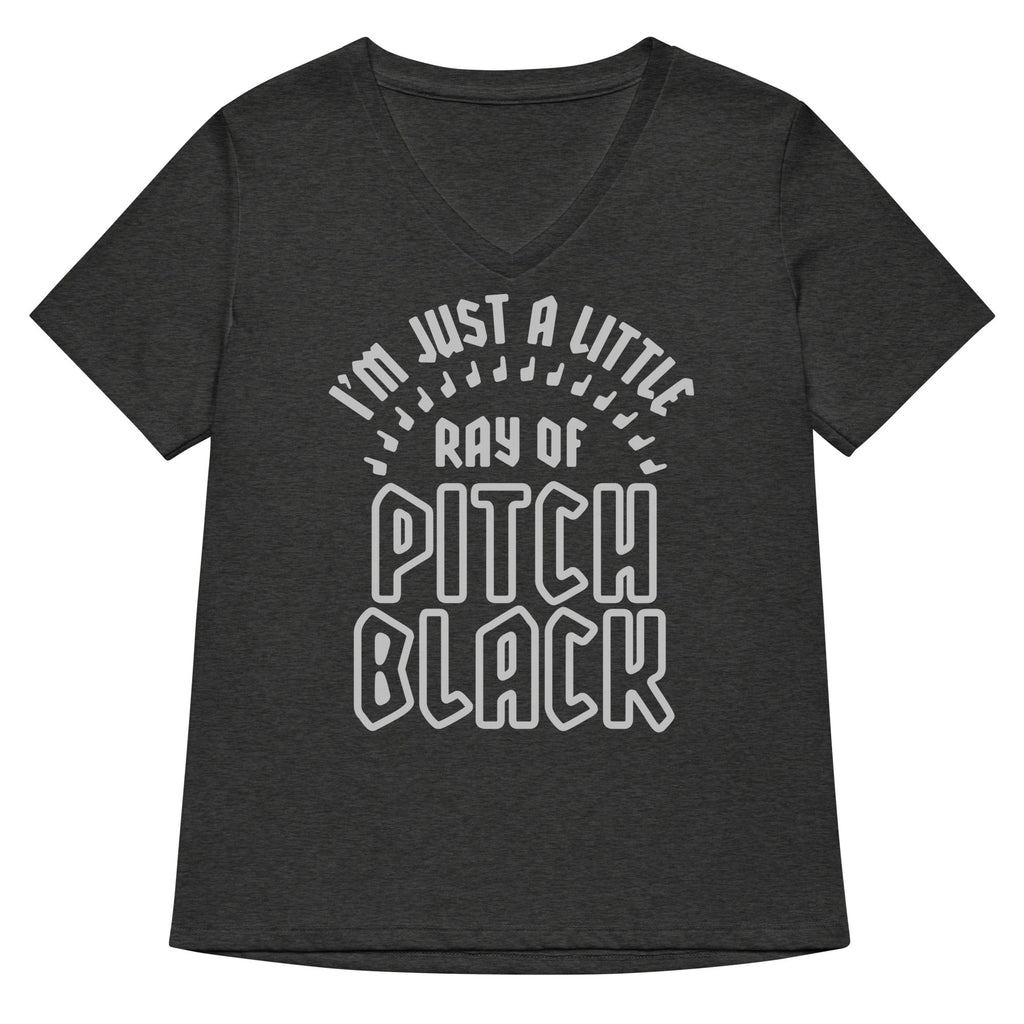 Ray Of Pitch Black Women's V-Neck Tee