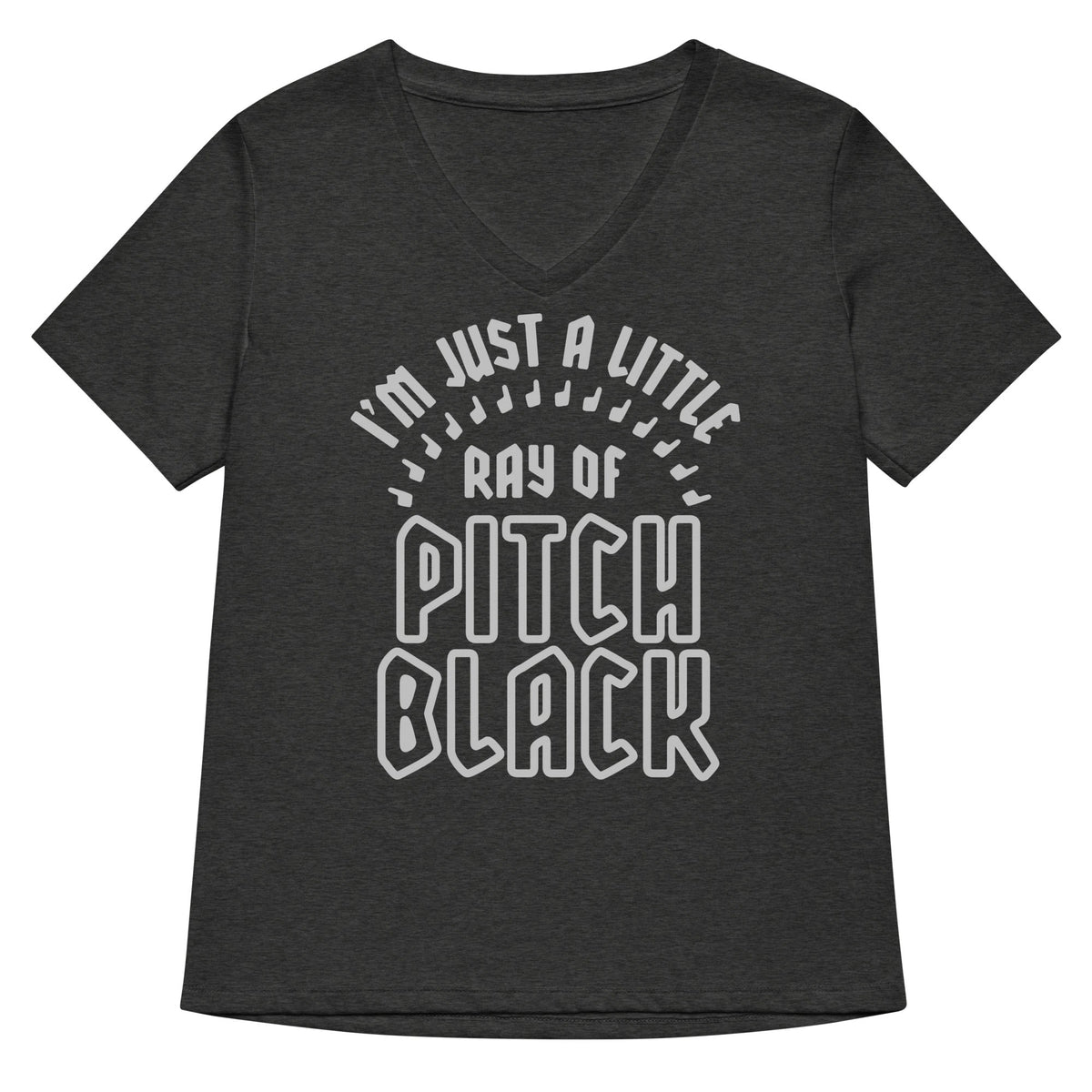 Ray Of Pitch Black Women's V-Neck Tee