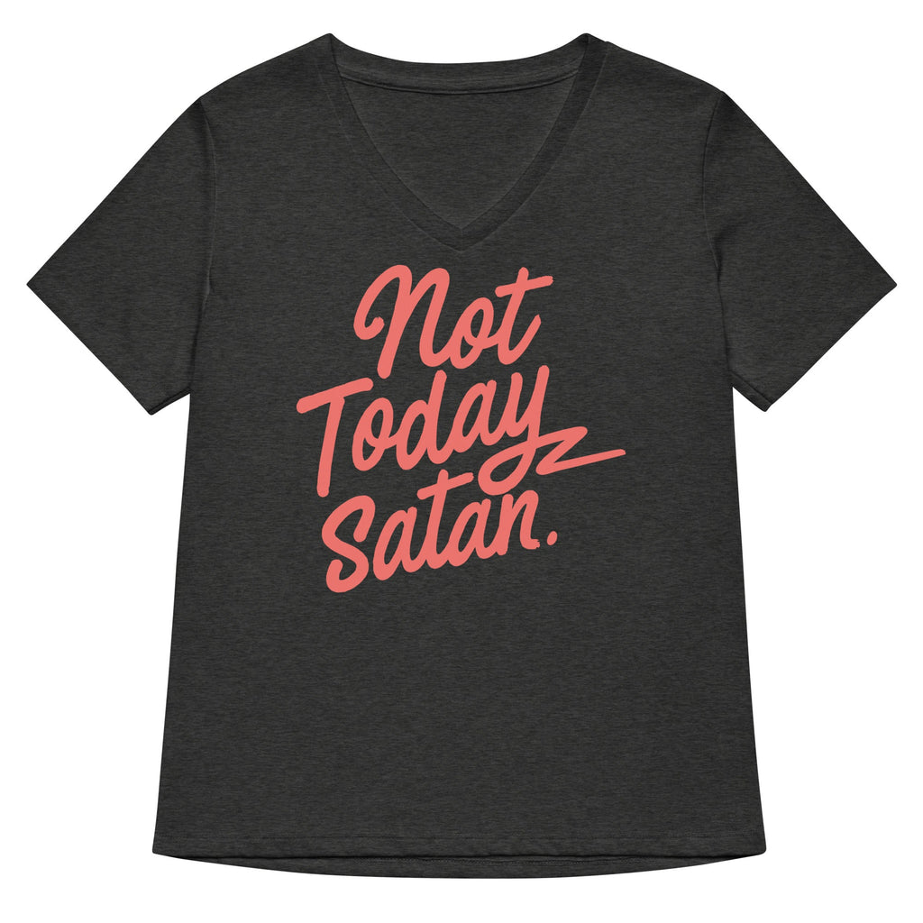 Not Today Satan Women's V-Neck Tee