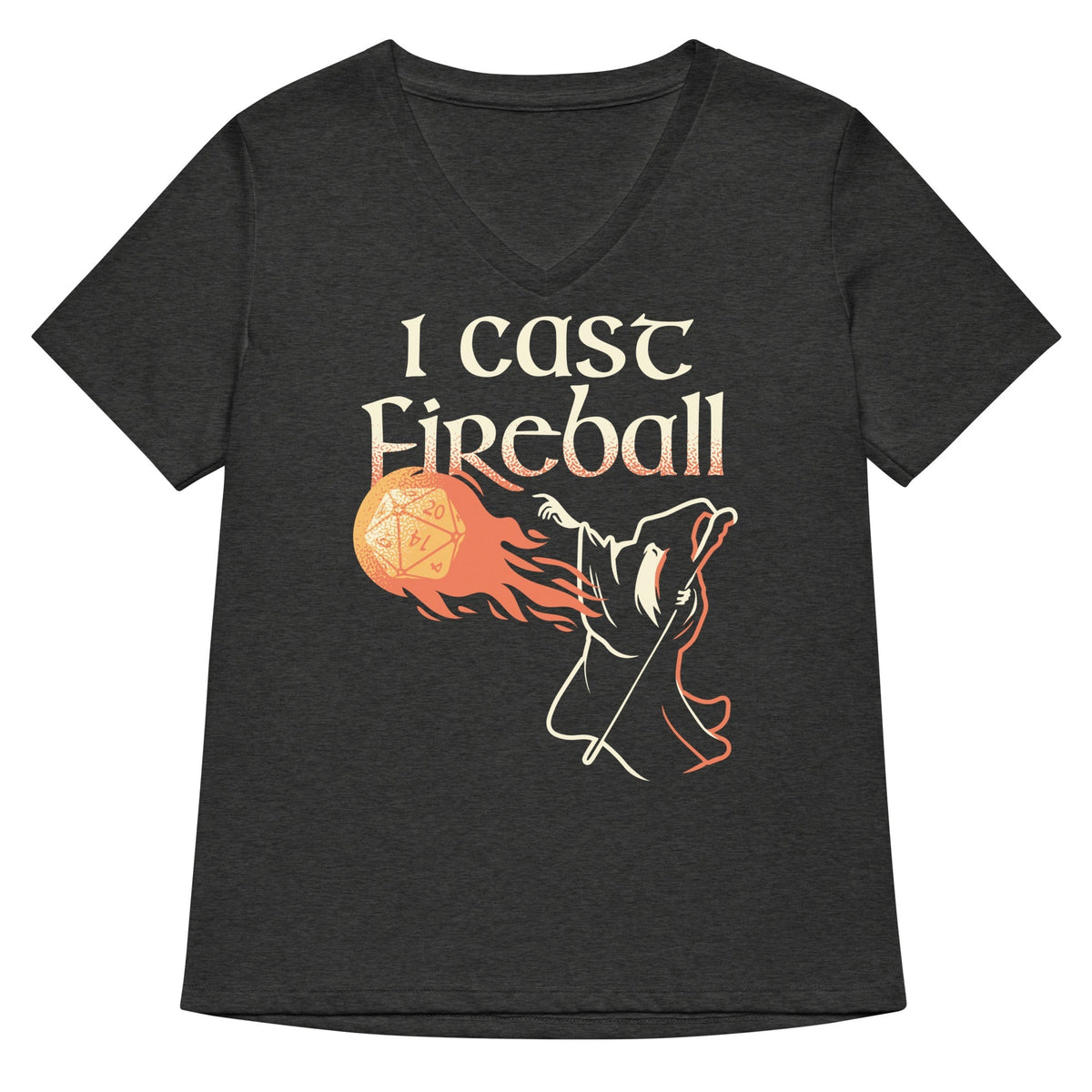 I Cast Fireball Women's V-Neck Tee