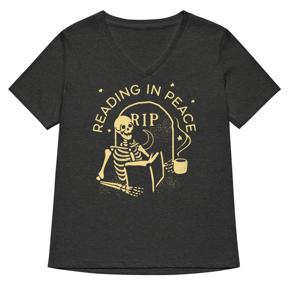 Reading In Peace Women's V-Neck Tee
