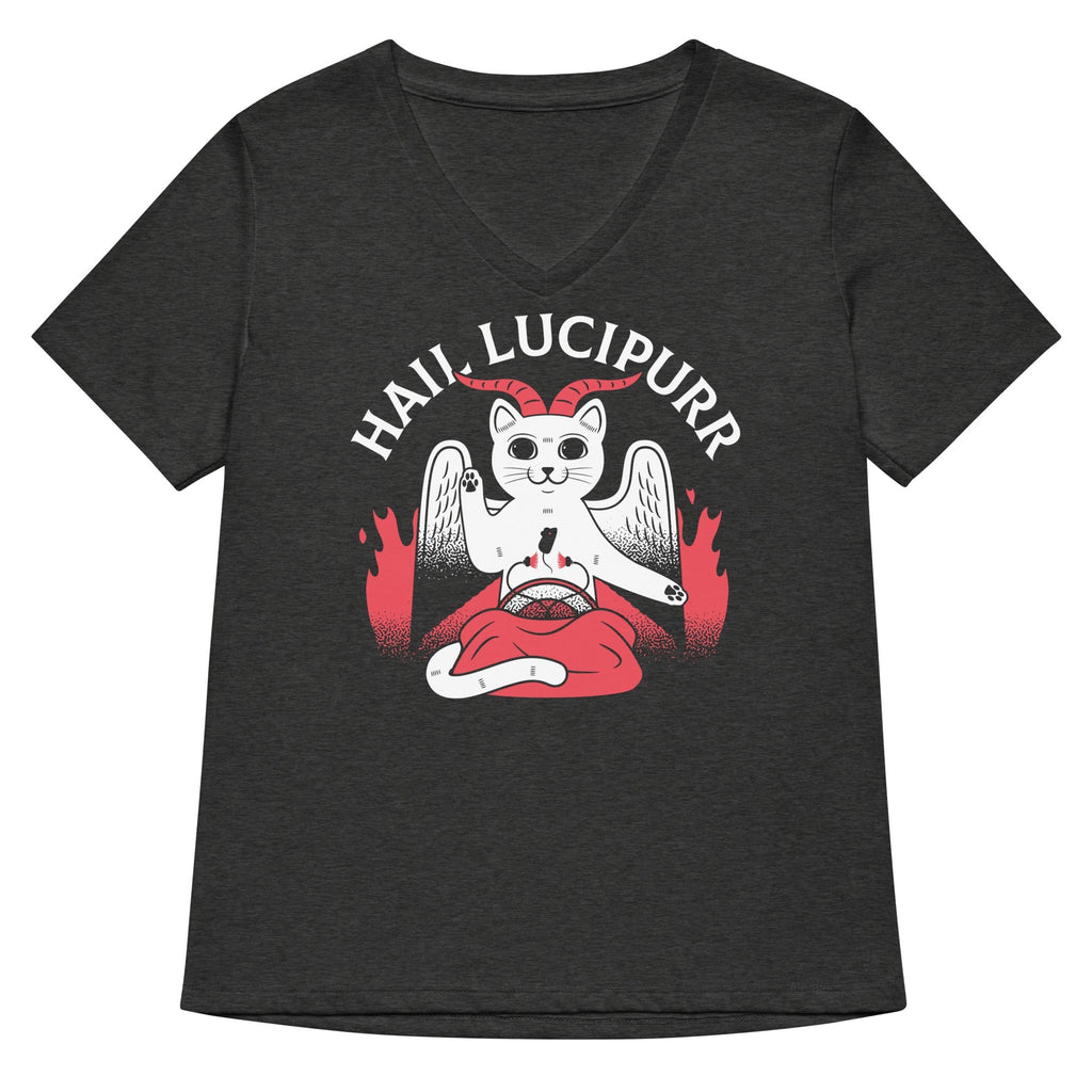 Hail Lucipurr Women's V-Neck Tee