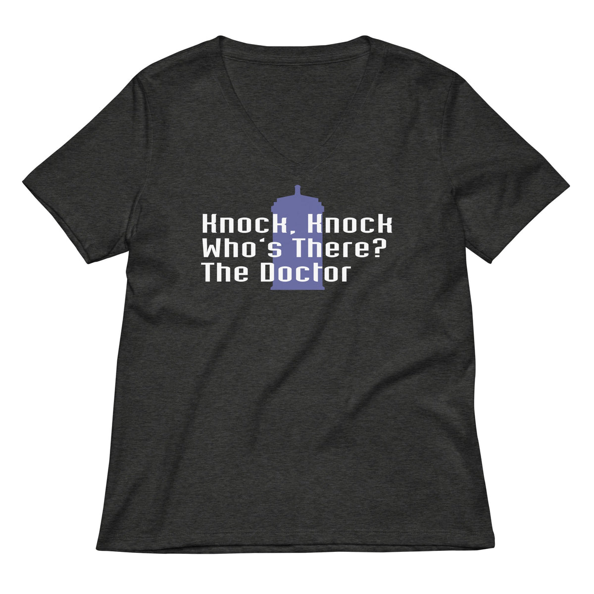Knock Knock! Who's There? The Doctor Women's V-Neck Tee