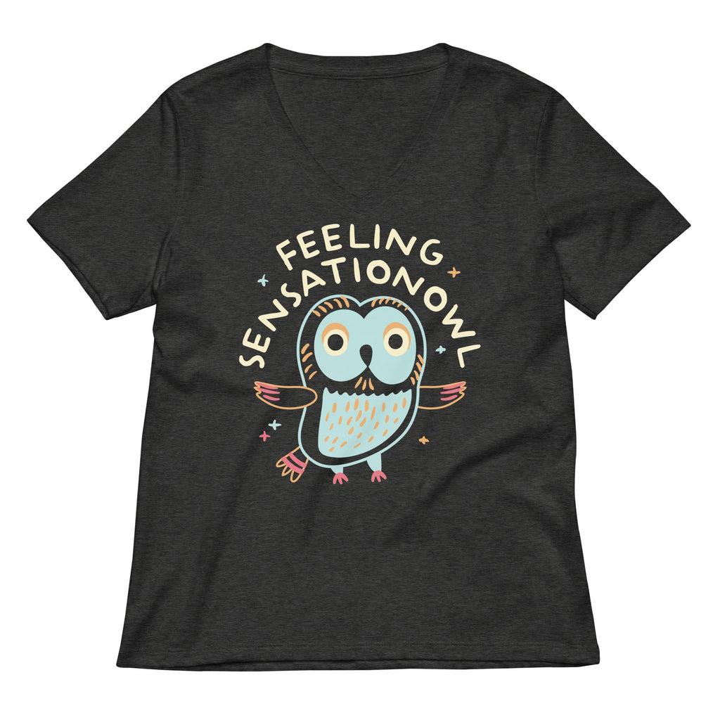 Feeling Sensationowl Women's V-Neck Tee