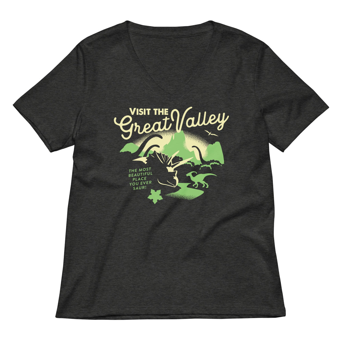Visit The Great Valley Women's V-Neck Tee