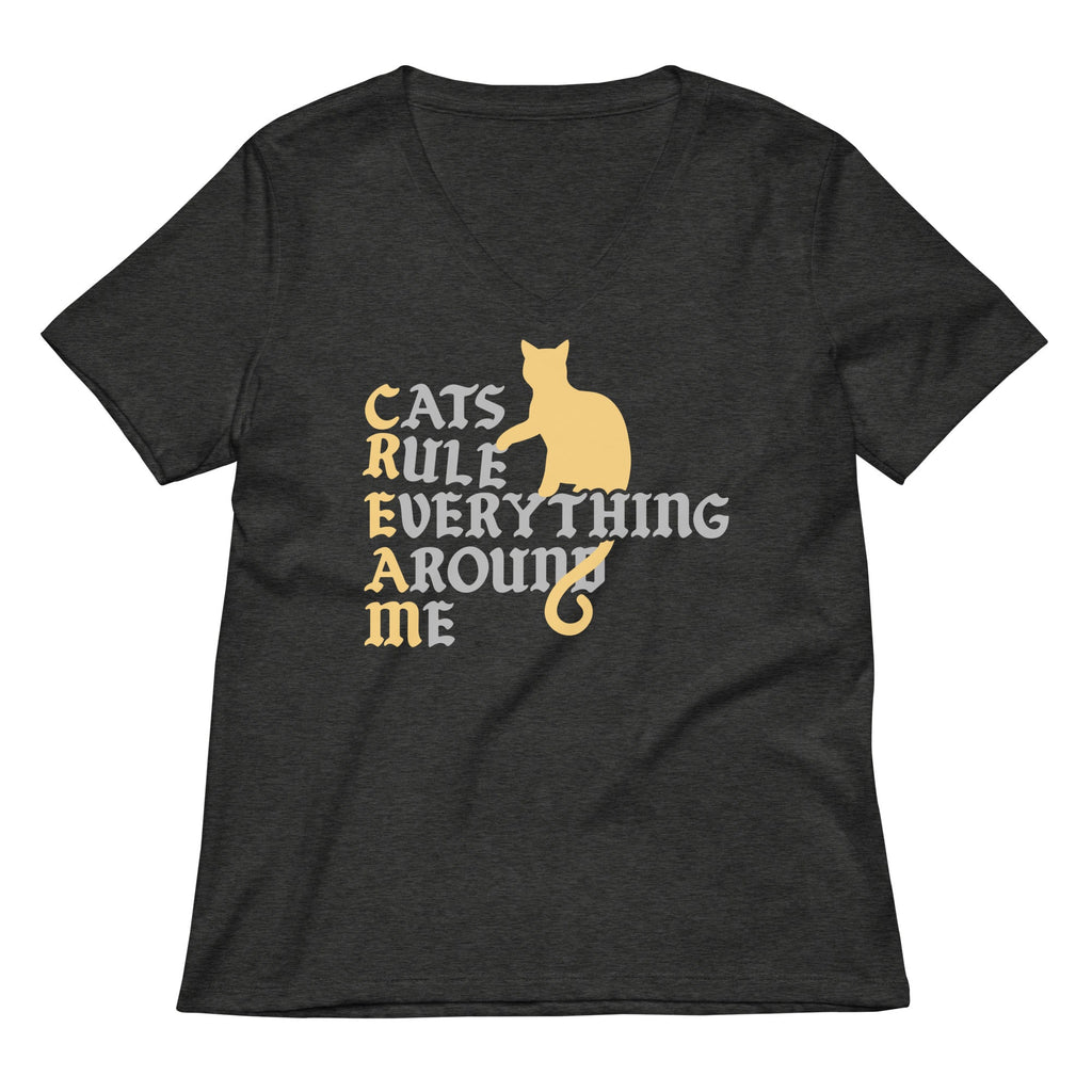 Cats Rule Everything Around Me Women's V-Neck Tee