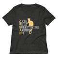 Cats Rule Everything Around Me Women's V-Neck Tee