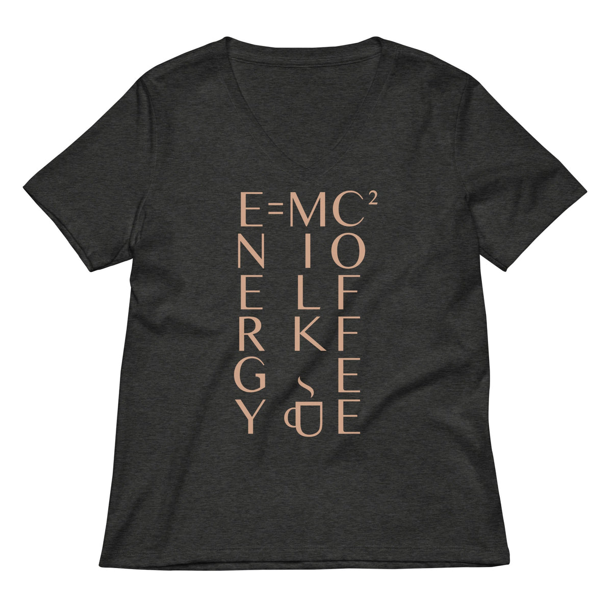 Energy Equals Milk Times Coffee Squared Women's V-Neck Tee