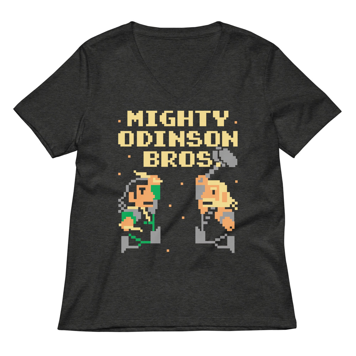 Mighty Odinson Bros Women's V-Neck Tee