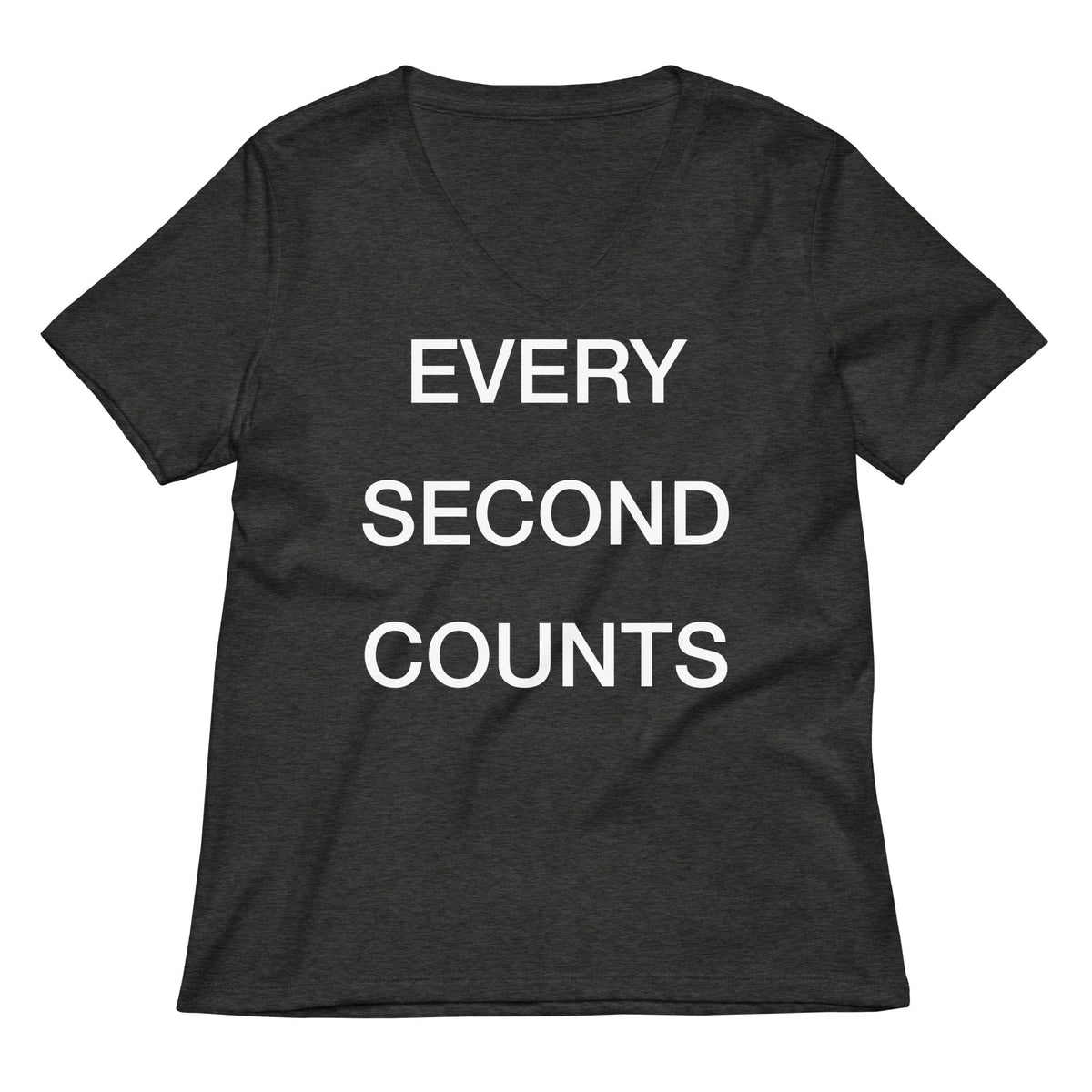 Every Second Counts Women's V-Neck Tee