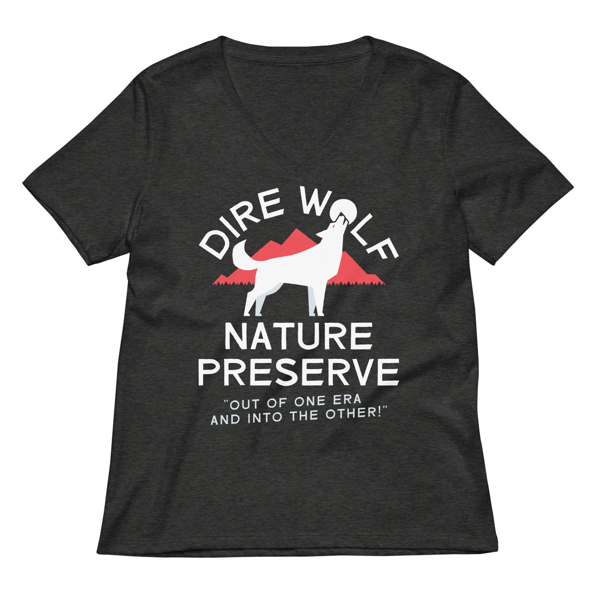 Dire Wolf Nature Preserve Women's V-Neck Tee