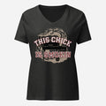 This Chick is Smokin Womenâ€™s Relaxed V-neck TEE