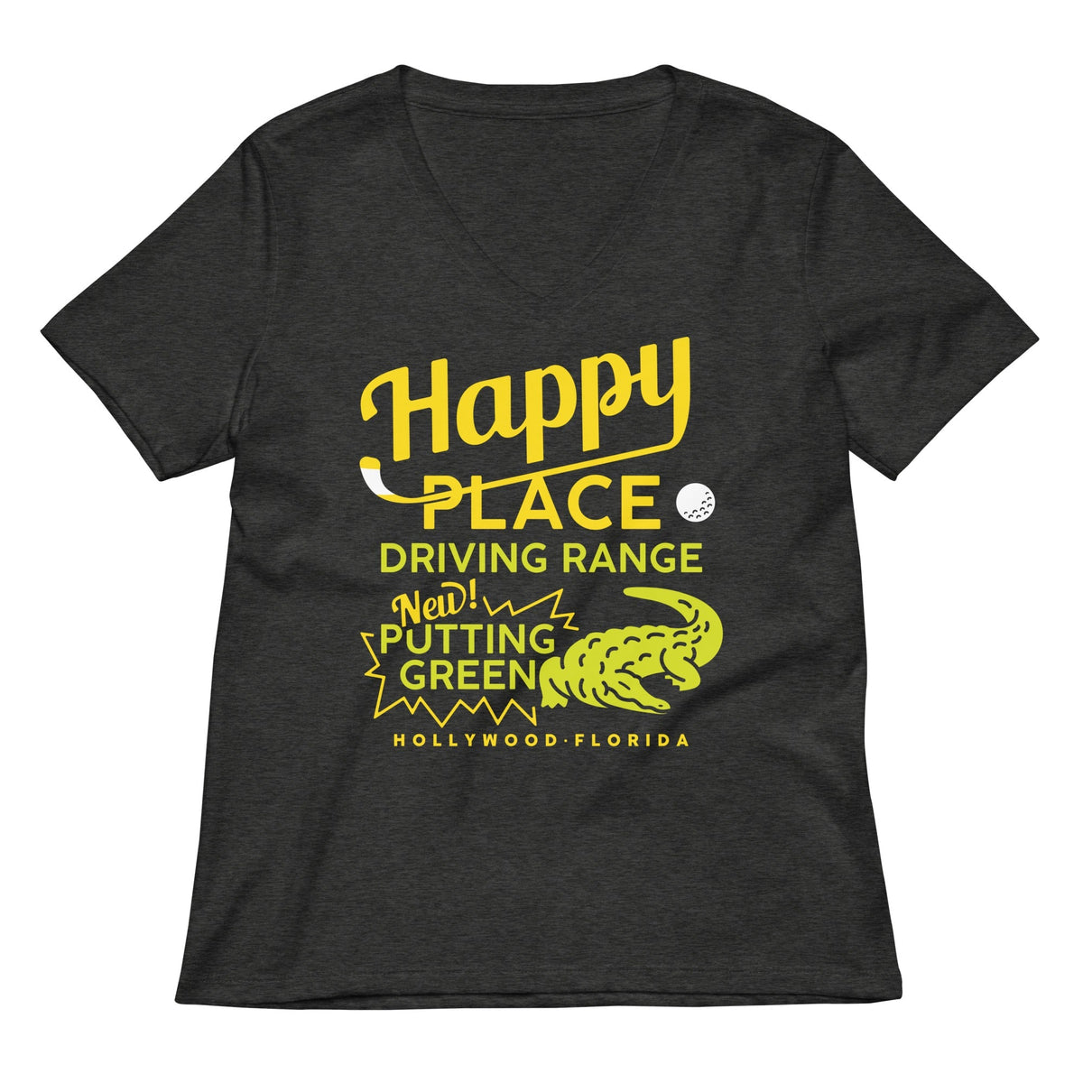 Happy Place Driving Range Women's V-Neck Tee