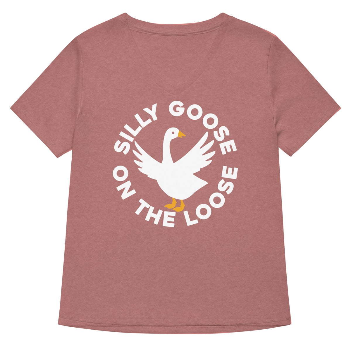 Silly Goose On The Loose Women's V-Neck Tee