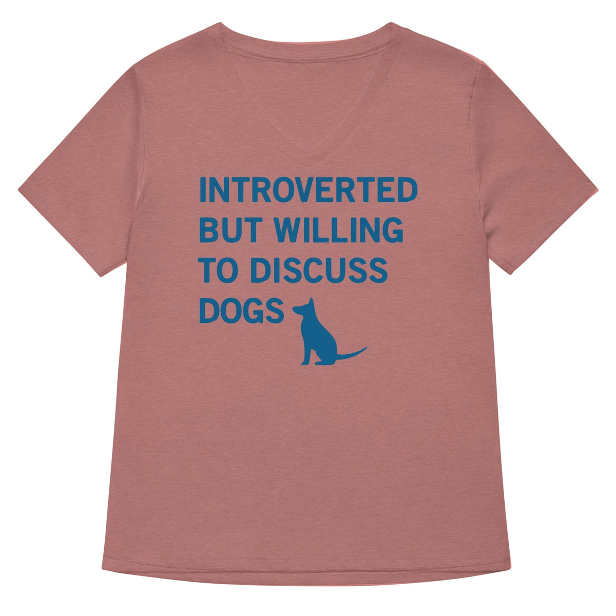 Introverted But Willing To Discuss Dogs Women's V-Neck Tee