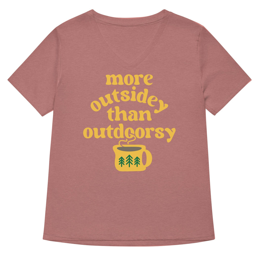 More Outsidey Than Outdoorsy Women's V-Neck Tee