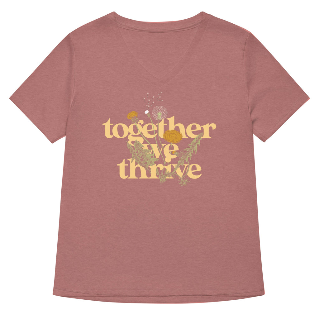 Together We Thrive Women's V-Neck Tee
