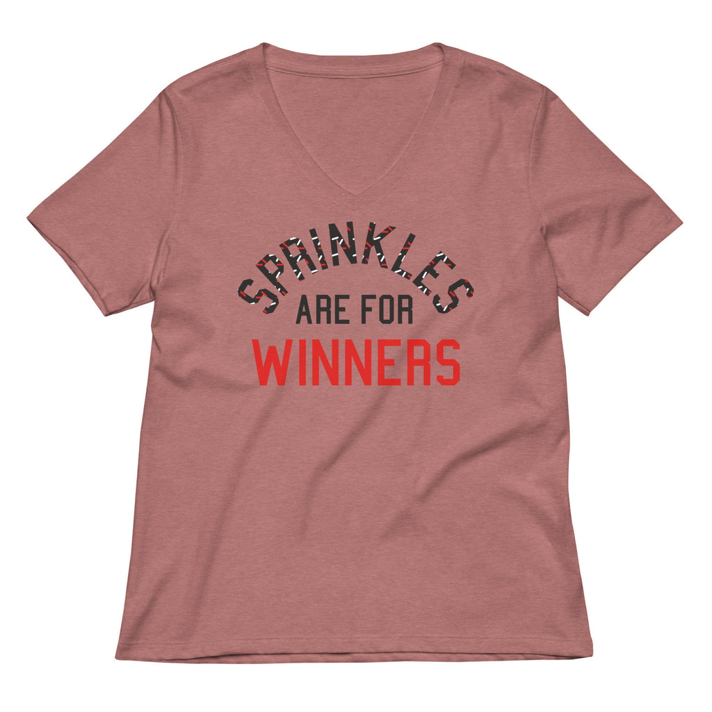 Sprinkles Are For Winners Women's V-Neck Tee