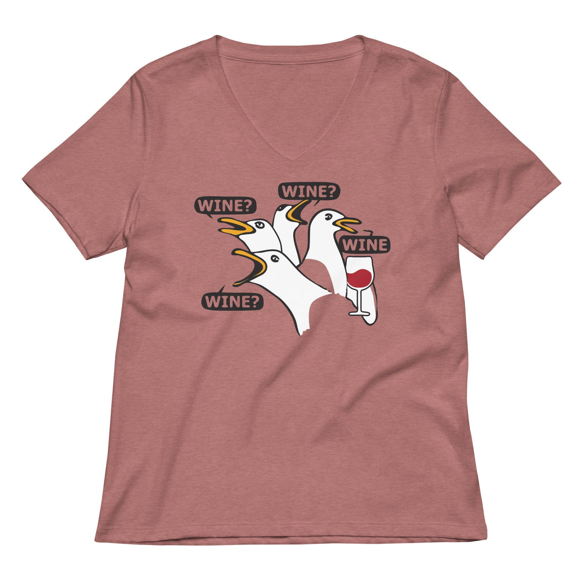 Wine Wine Wine Wine Women's V-Neck Tee
