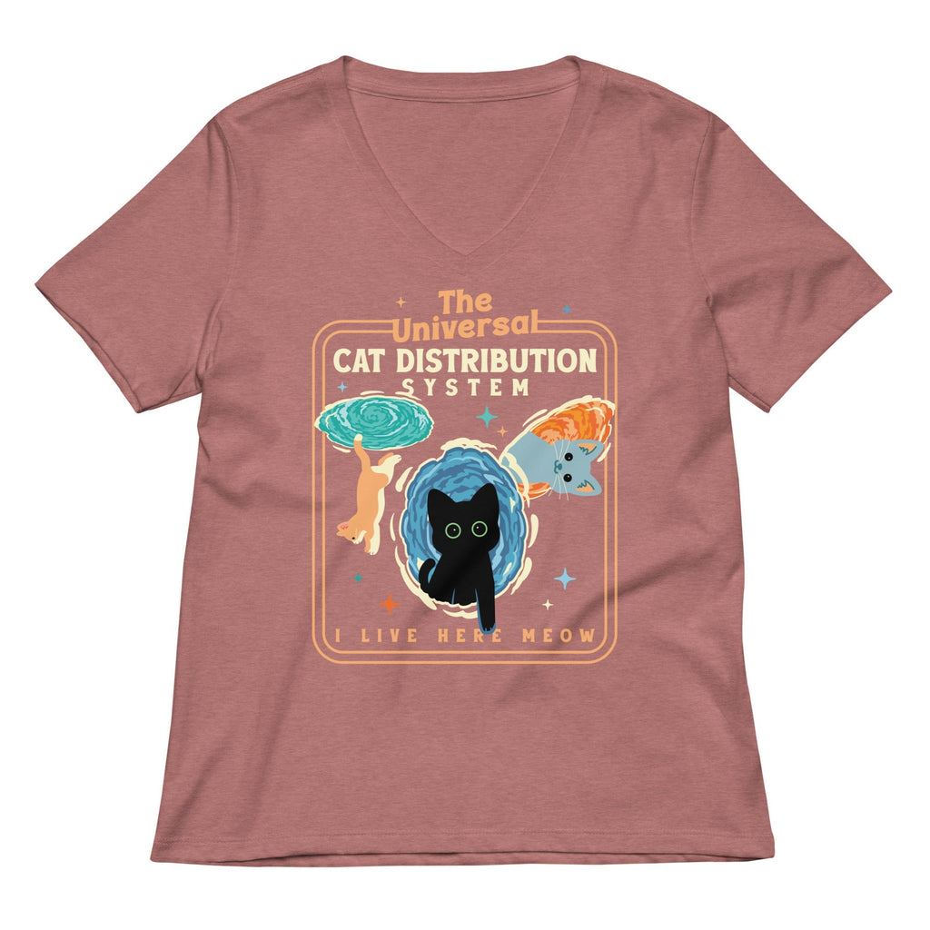 The Universal Cat Distribution System Women's V-Neck Tee