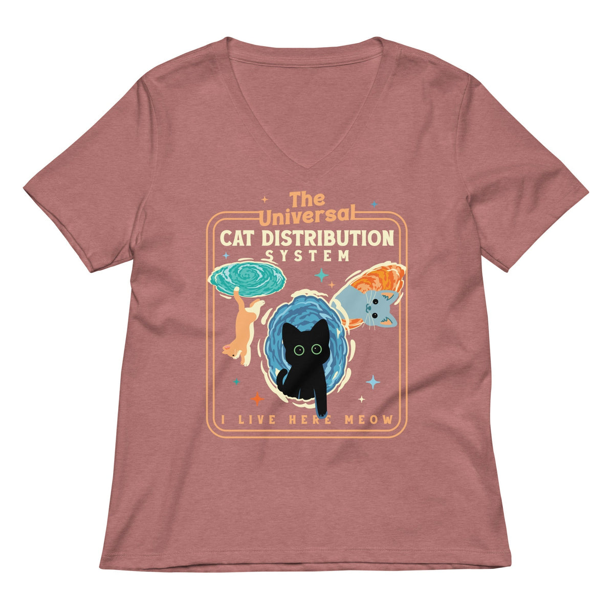 The Universal Cat Distribution System Women's V-Neck Tee