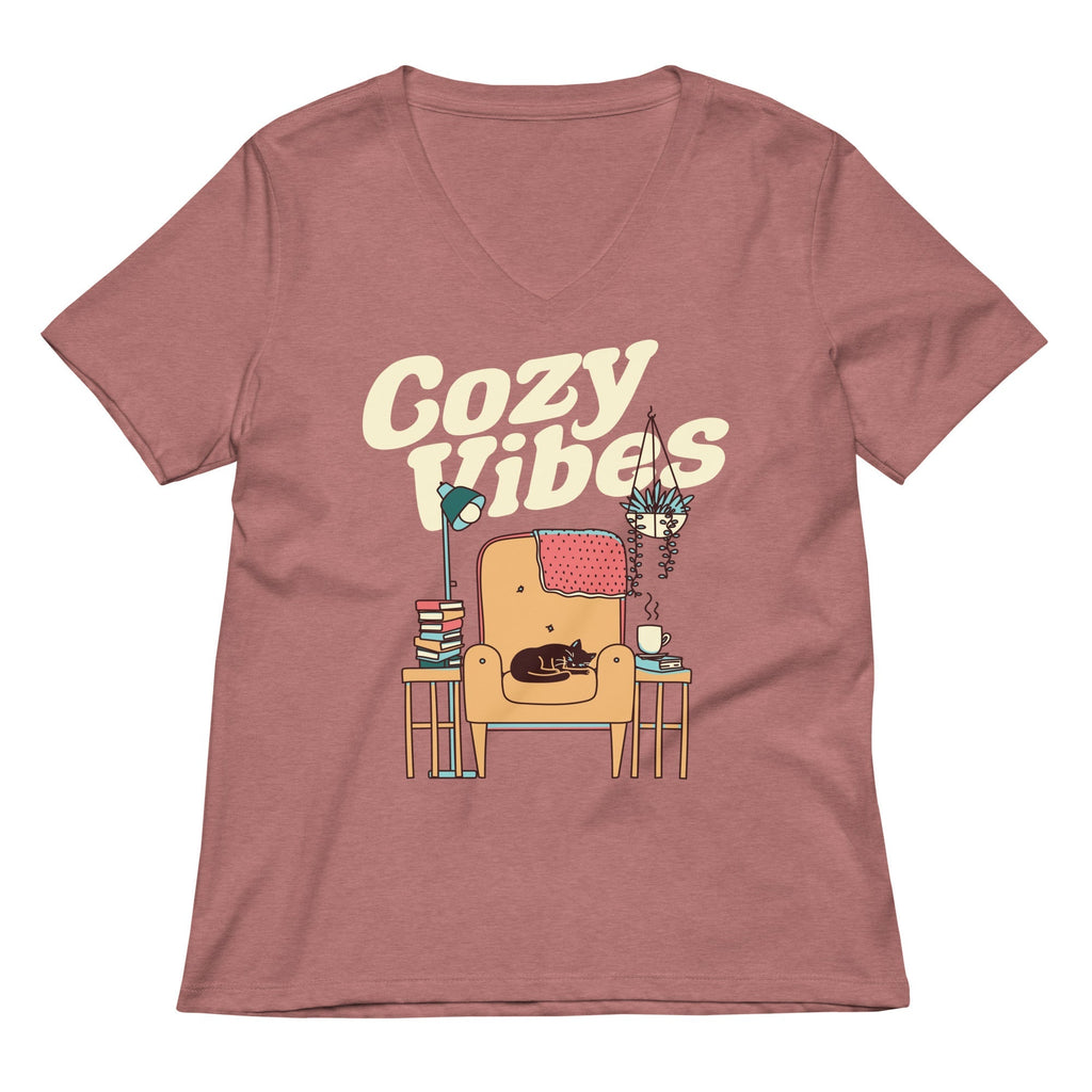Cozy Vibes Women's V-Neck Tee