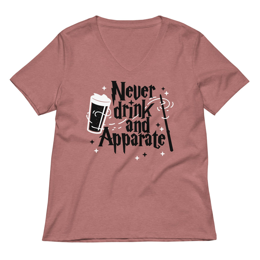 Never Drink And Apparate Women's V-Neck Tee