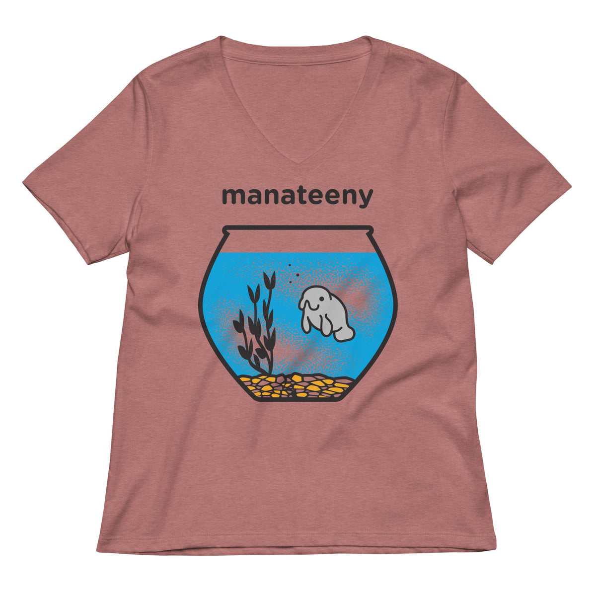 Manateeny Women's V-Neck Tee