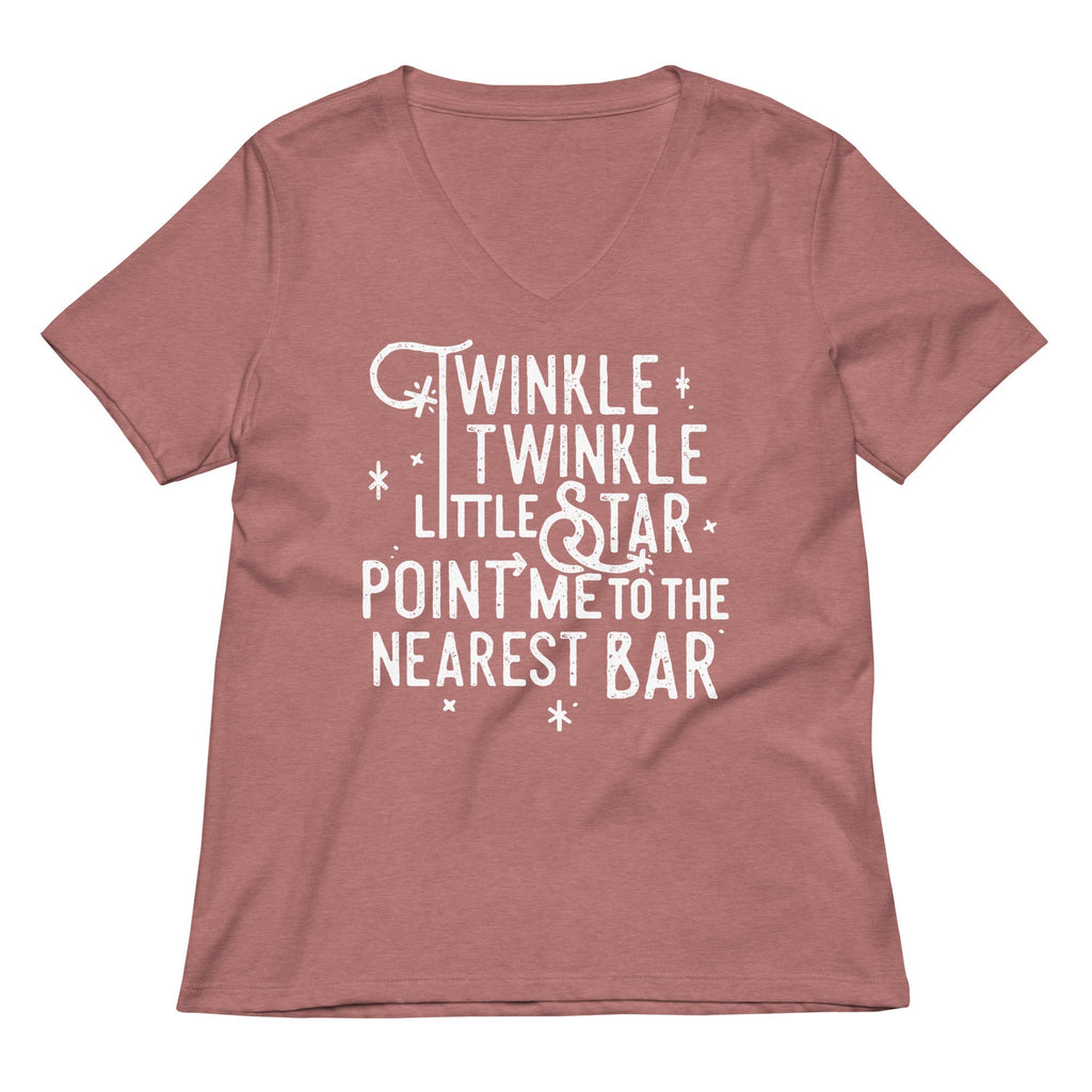 Point Me To The Nearest Bar Women's V-Neck Tee