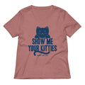 Show Me Your Kitties Women's V-Neck Tee