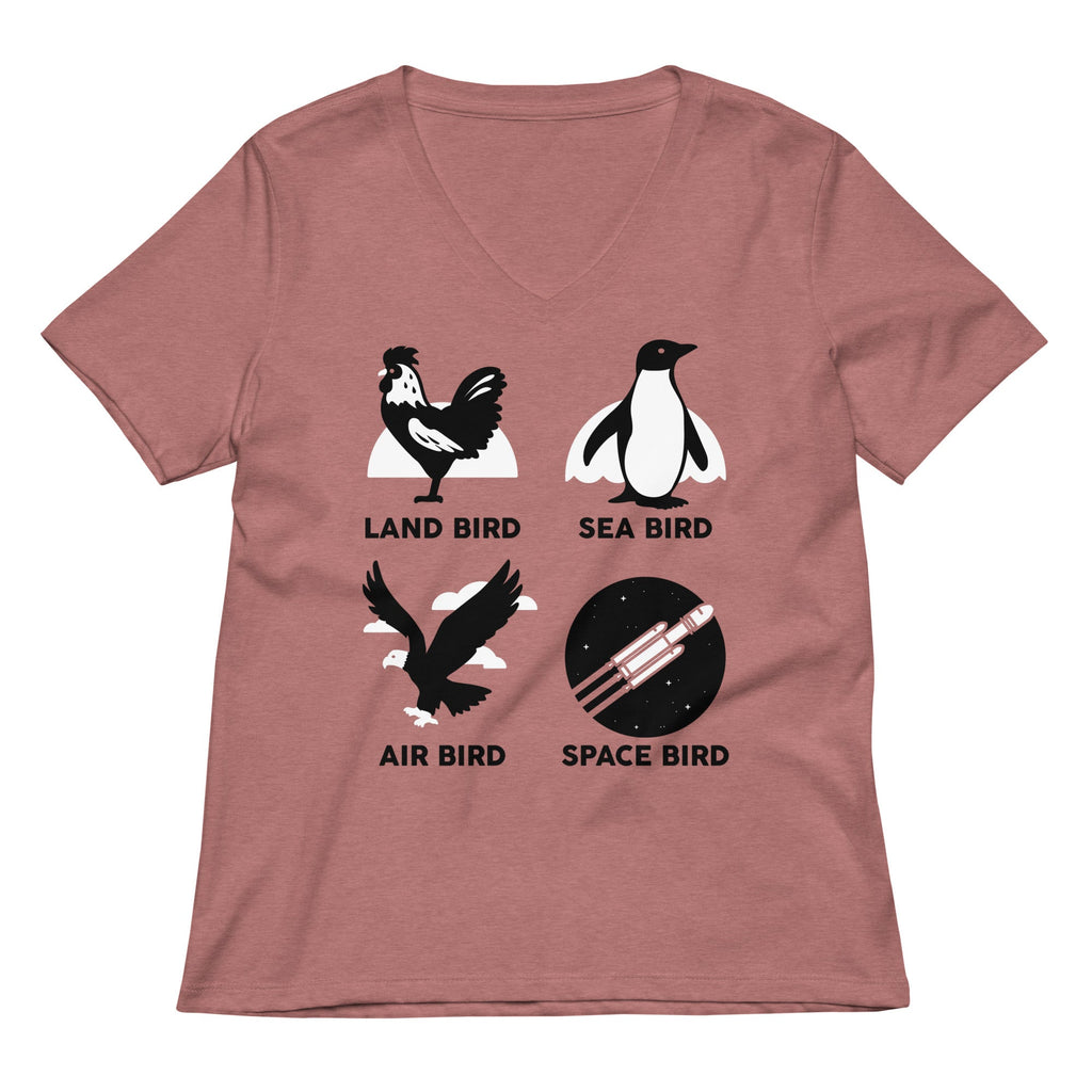 Types Of Birds Women's V-Neck Tee